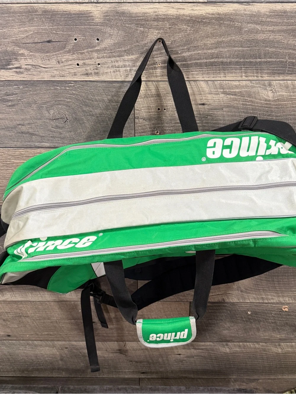 Prince Green & Black Duffel Team Tennis Bag